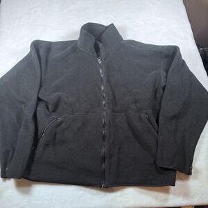Vintage The North Face Fleece Jacket Mens XL Black Full Zip Made USA 90s